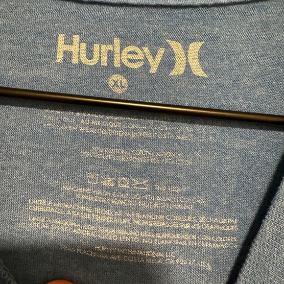 Hurley Mens Graphic T Shirt Printed Short Sleeve Circle Logo Surf Blue - Size XL - Picture 4 of 5